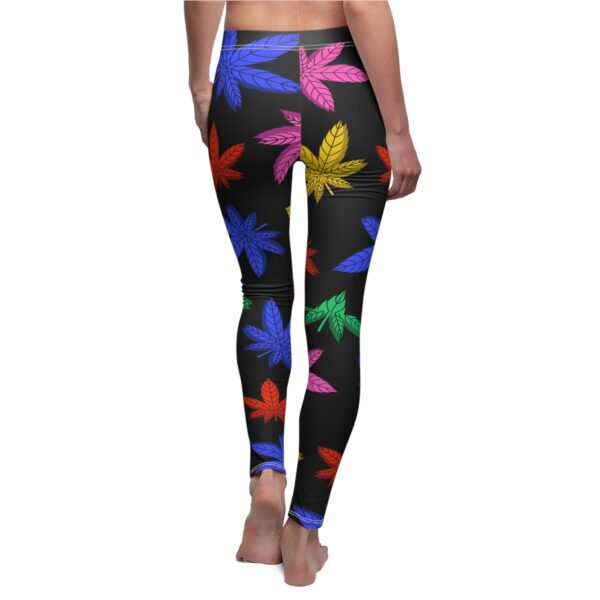 Colorful Marijuana Leaf’s Women Leggings - Image 3