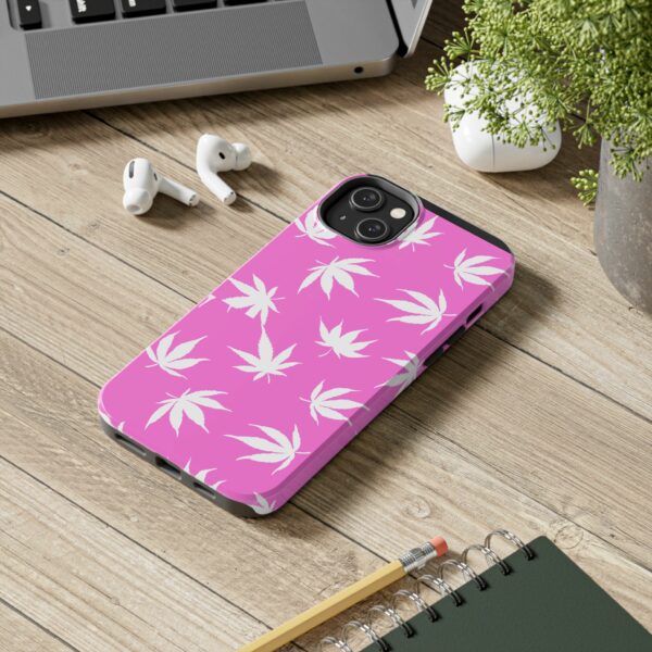 Pink Love Marijuana Leaf's Case For Apple Iphone - Image 56