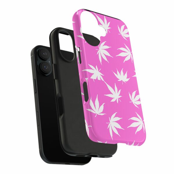 Pink Love Marijuana Leaf's Case For Apple Iphone - Image 81