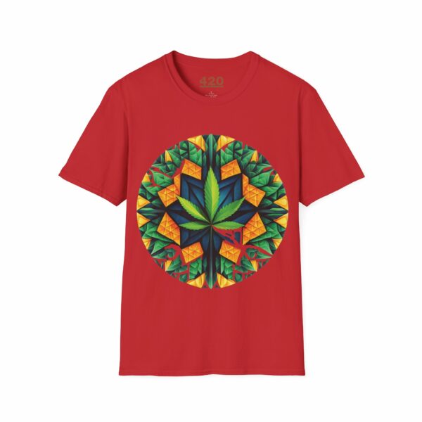 Psychedelic Foliage Tee - Hypnotic Weed Leaf Edition - Image 3