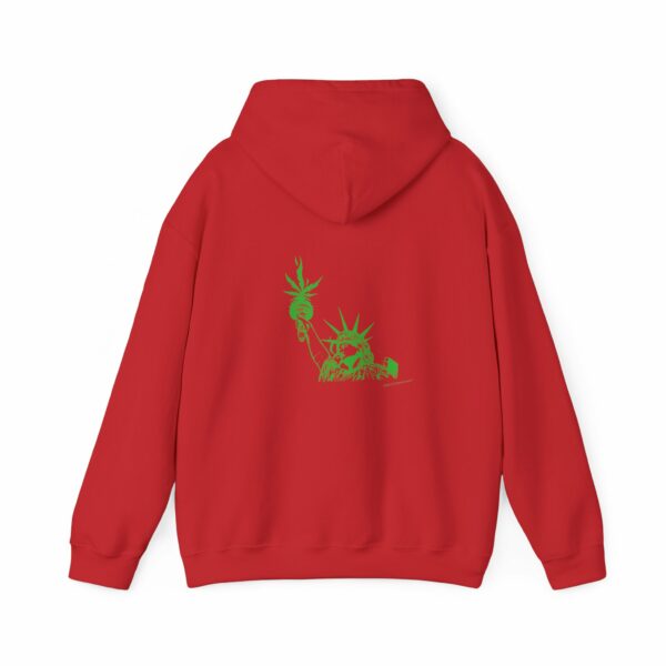 Marijuana Statue of Liberty with Cannabis Flames Hoodie - Image 38