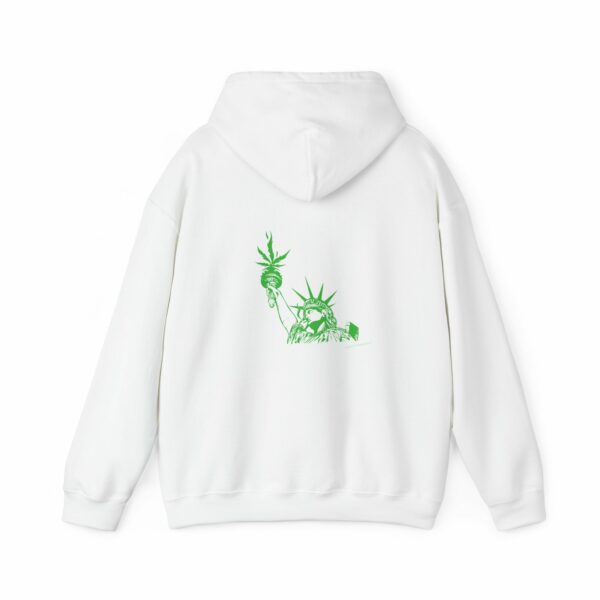 Marijuana Statue of Liberty with Cannabis Flames Hoodie - Image 6