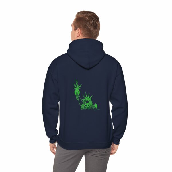 Marijuana Statue of Liberty with Cannabis Flames Hoodie - Image 32