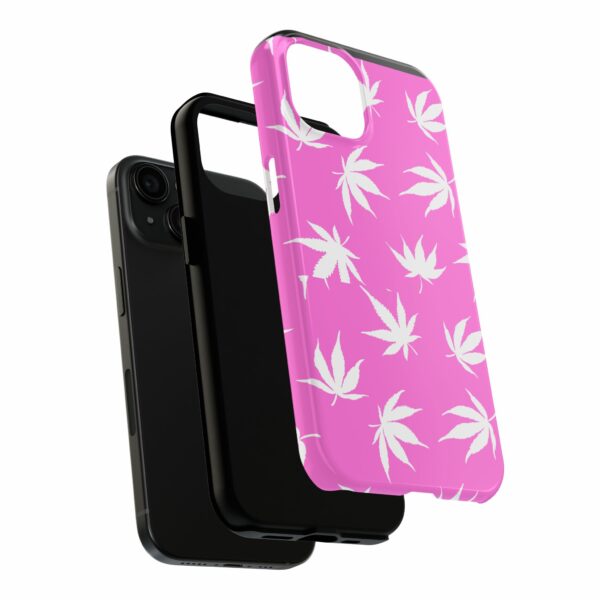 Pink Love Marijuana Leaf's Case For Apple Iphone - Image 60