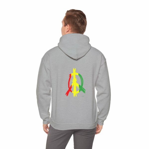 Jamaican Flag Peace Sign Hoodie - Image 6