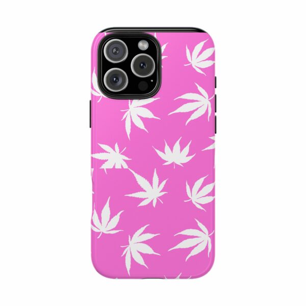 Pink Love Marijuana Leaf's Case For Apple Iphone - Image 76