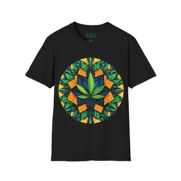 Psychedelic Foliage Tee - Hypnotic Weed Leaf Edition - Image 7