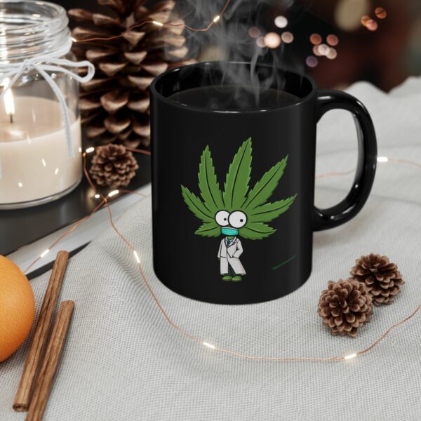 Doctor Cannabis Black Mug - Image 2