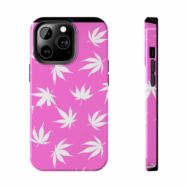 Pink Love Marijuana Leaf's Case For Apple Iphone - Image 37