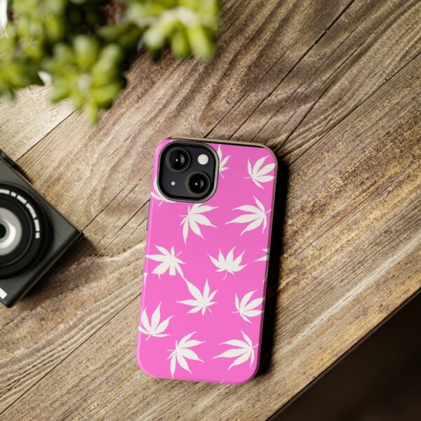 Pink Love Marijuana Leaf's Case For Apple Iphone - Image 36