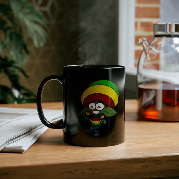 Cannabis Bob  Black Mug - Image 3