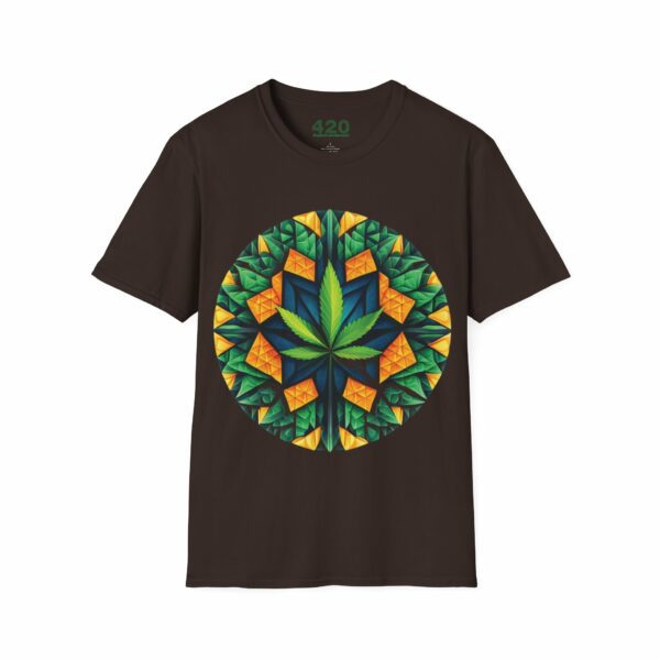 Psychedelic Foliage Tee - Hypnotic Weed Leaf Edition