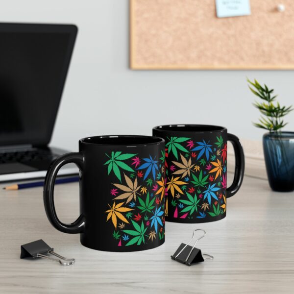 Cannabis Leaf's Black Mug - Image 3