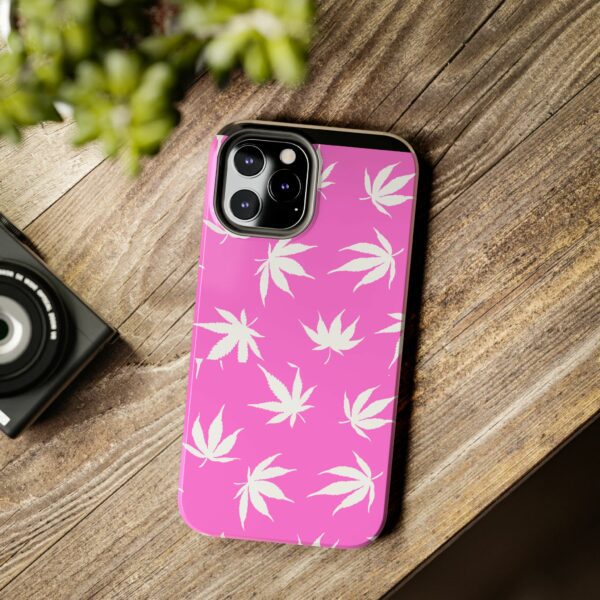 Pink Love Marijuana Leaf's Case For Apple Iphone - Image 24