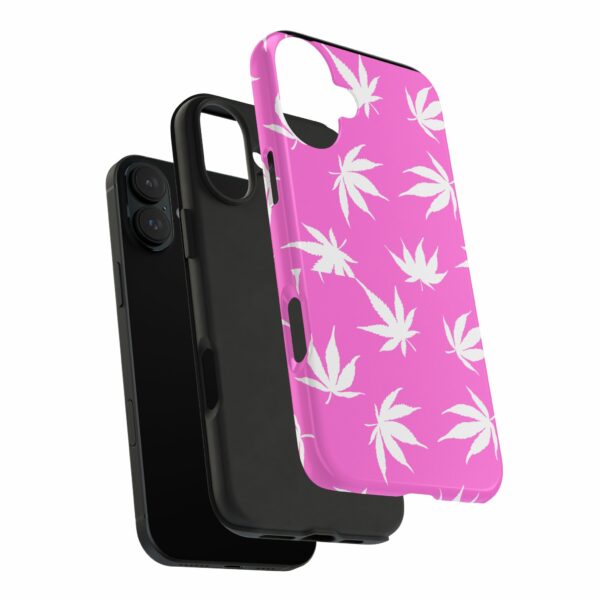 Pink Love Marijuana Leaf's Case For Apple Iphone - Image 84