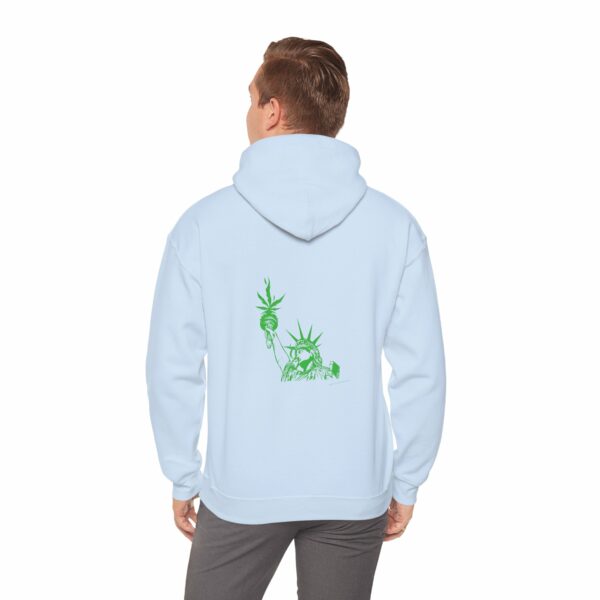 Marijuana Statue of Liberty with Cannabis Flames Hoodie - Image 20