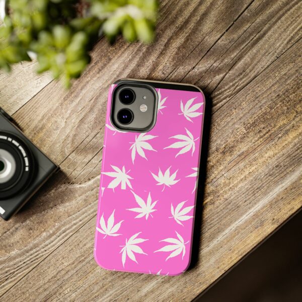 Pink Love Marijuana Leaf's Case For Apple Iphone - Image 6