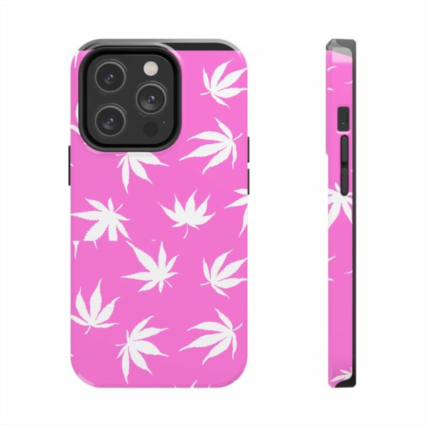 Pink Love Marijuana Leaf's Case For Apple Iphone - Image 51