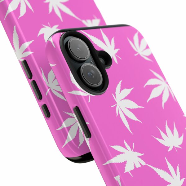 Pink Love Marijuana Leaf's Case For Apple Iphone - Image 83