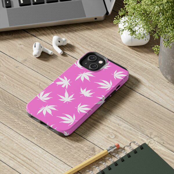 Pink Love Marijuana Leaf's Case For Apple Iphone - Image 50