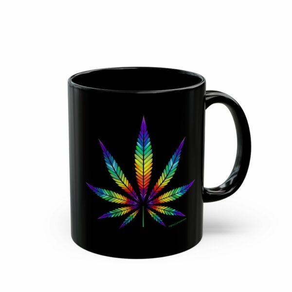 Psycho Weed leaf Black Mug