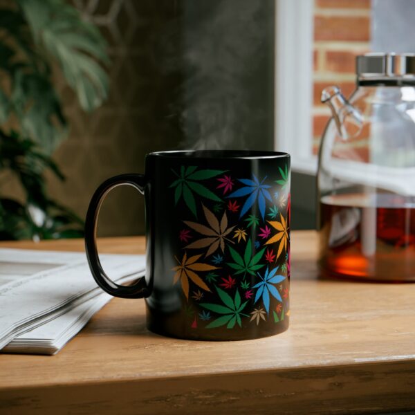 Cannabis Leaf's Black Mug - Image 4