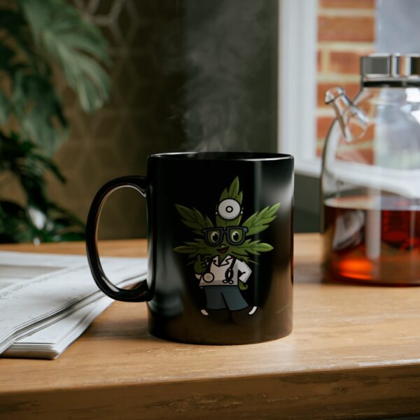 Doctor Cannabis Black Mug - Image 4