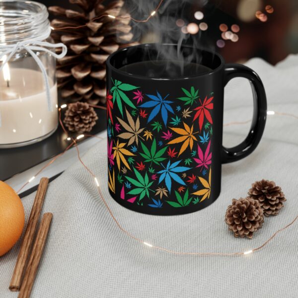 Cannabis Leaf's Black Mug - Image 2