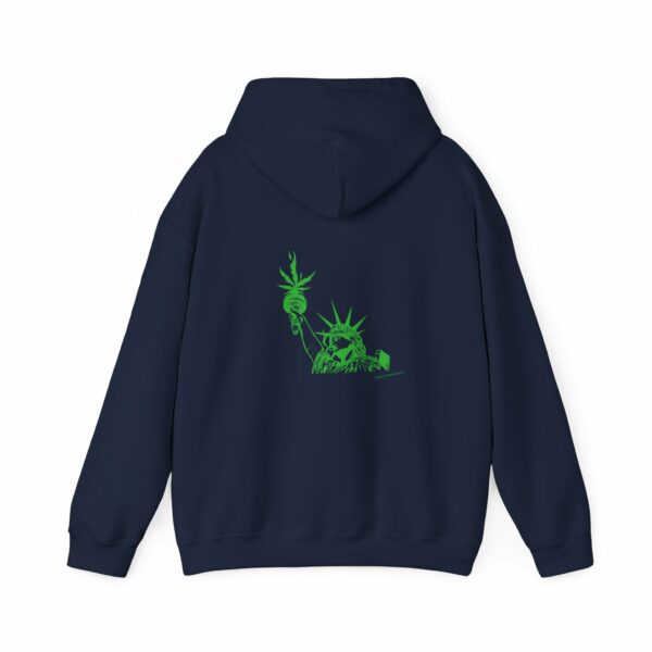 Marijuana Statue of Liberty with Cannabis Flames Hoodie - Image 30