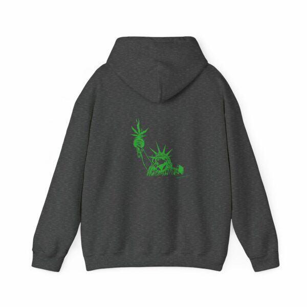 Marijuana Statue of Liberty with Cannabis Flames Hoodie - Image 14