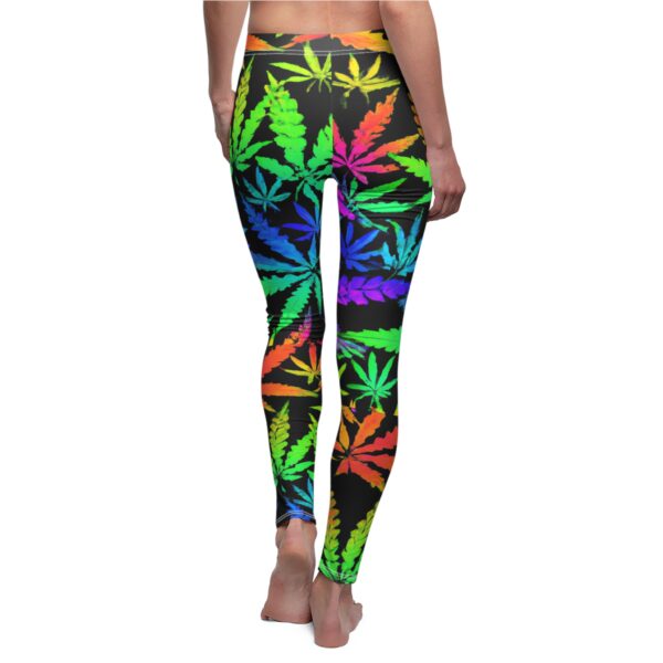 Trippy Marijuana Psychedelic Women Leggings - Image 4