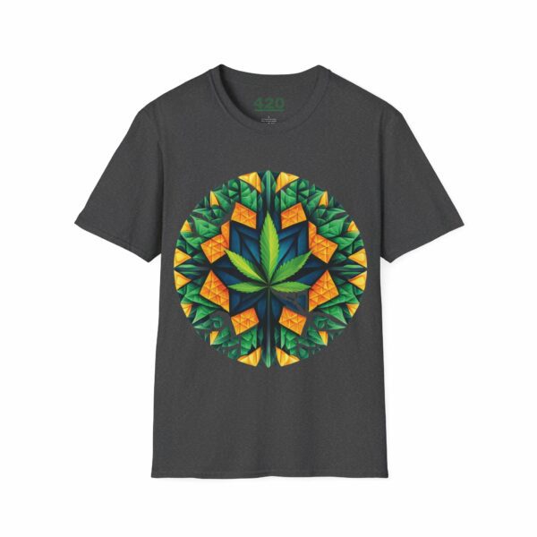 Psychedelic Foliage Tee - Hypnotic Weed Leaf Edition - Image 22