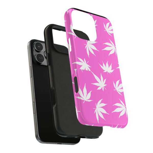 Pink Love Marijuana Leaf's Case For Apple Iphone - Image 78