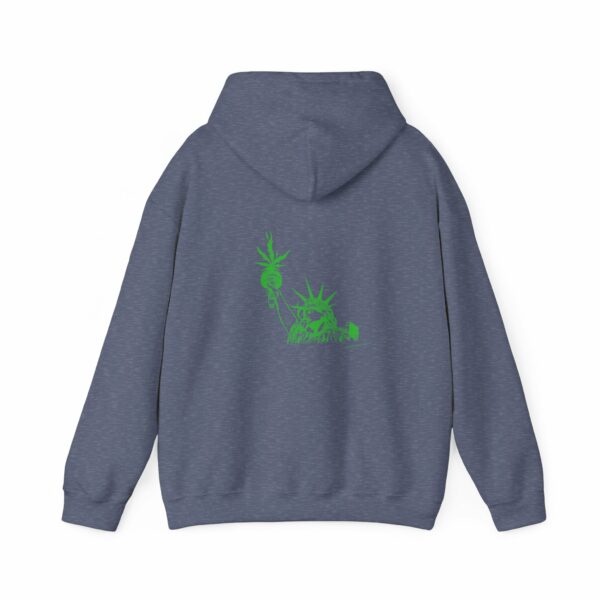 Marijuana Statue of Liberty with Cannabis Flames Hoodie - Image 34