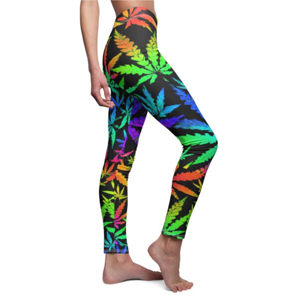 Trippy Marijuana Psychedelic Women Leggings - Image 3