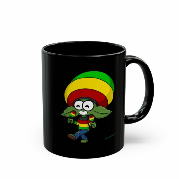 Cannabis Bob  Black Mug - Image 4