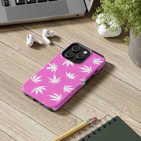 Pink Love Marijuana Leaf's Case For Apple Iphone - Image 52