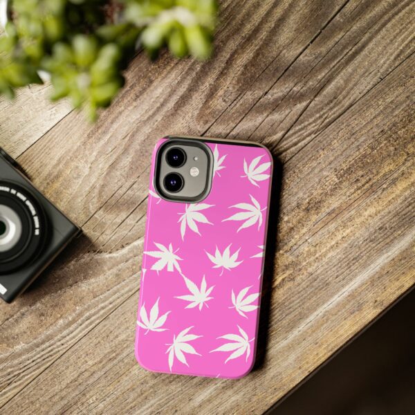 Pink Love Marijuana Leaf's Case For Apple Iphone - Image 12