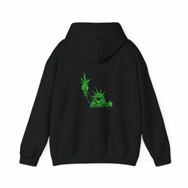 Marijuana Statue of Liberty with Cannabis Flames Hoodie