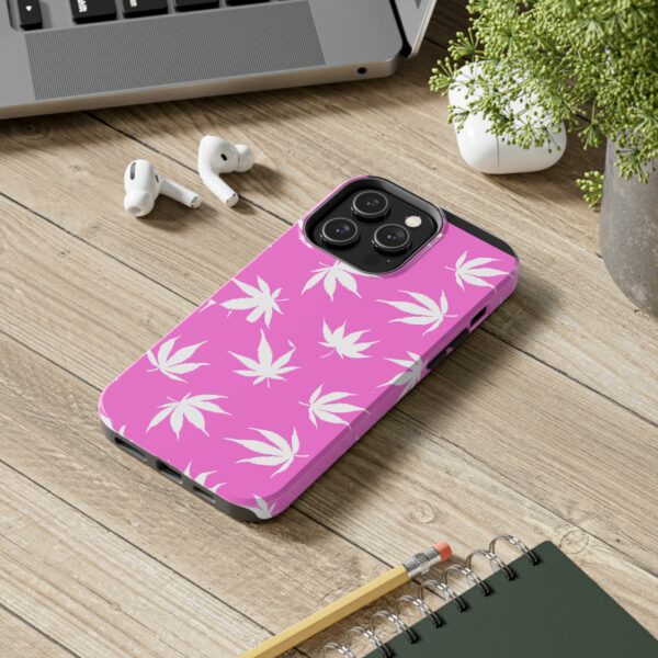 Pink Love Marijuana Leaf's Case For Apple Iphone - Image 54