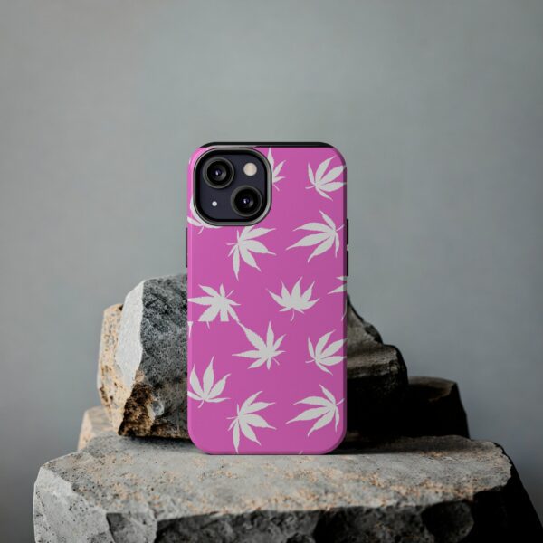 Pink Love Marijuana Leaf's Case For Apple Iphone - Image 35