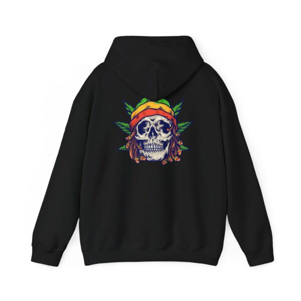 Rasta Beanie Skull Leaf Graphic Hoodie
