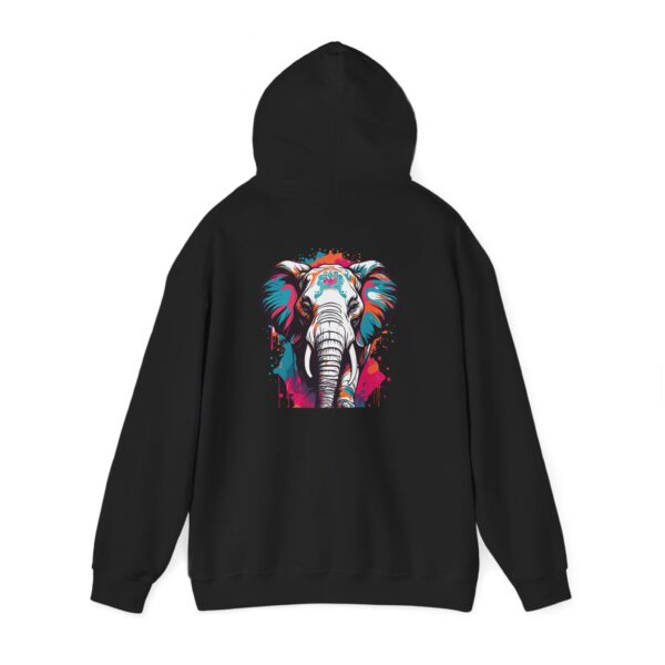 Paint Elephant Portrait Graphic Hoodie