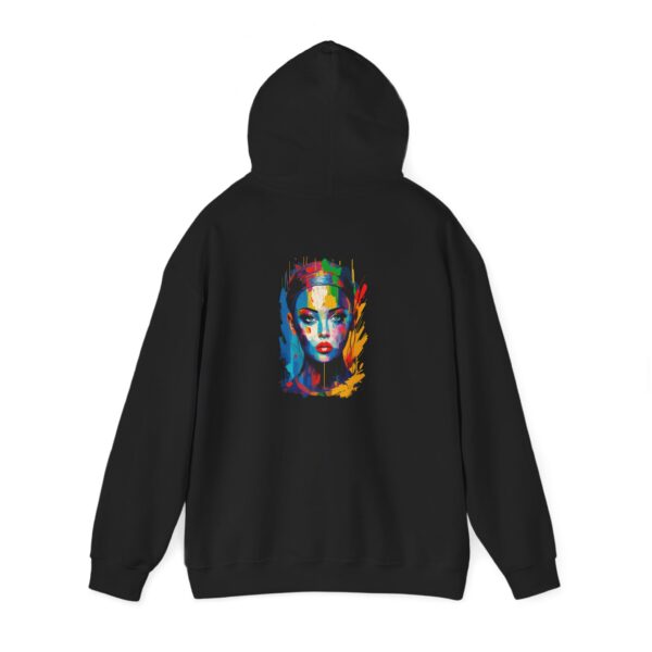 Paint Stripe Face Graphic Hoodie