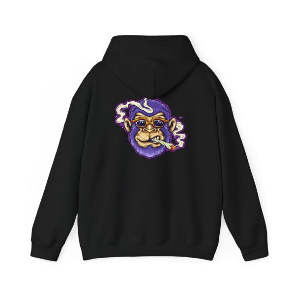Purple Monkey Sunglasses Smoke Graphic Hoodie