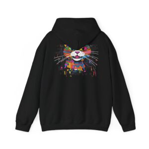 stripe cat face hoodie product photo 2