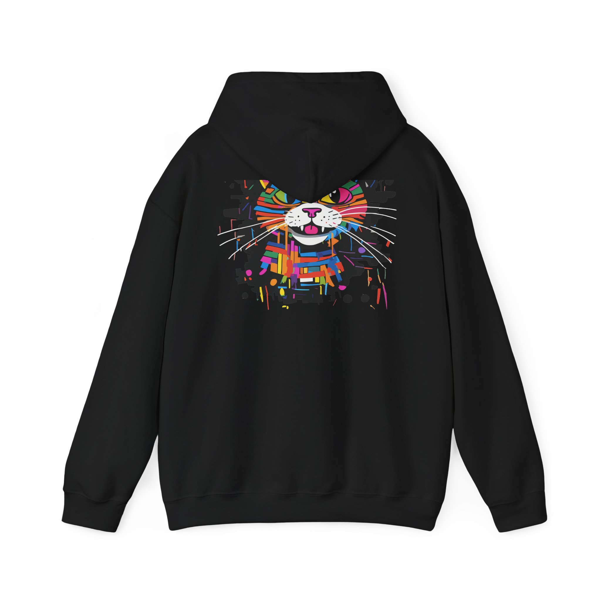 stripe cat face hoodie product photo 2