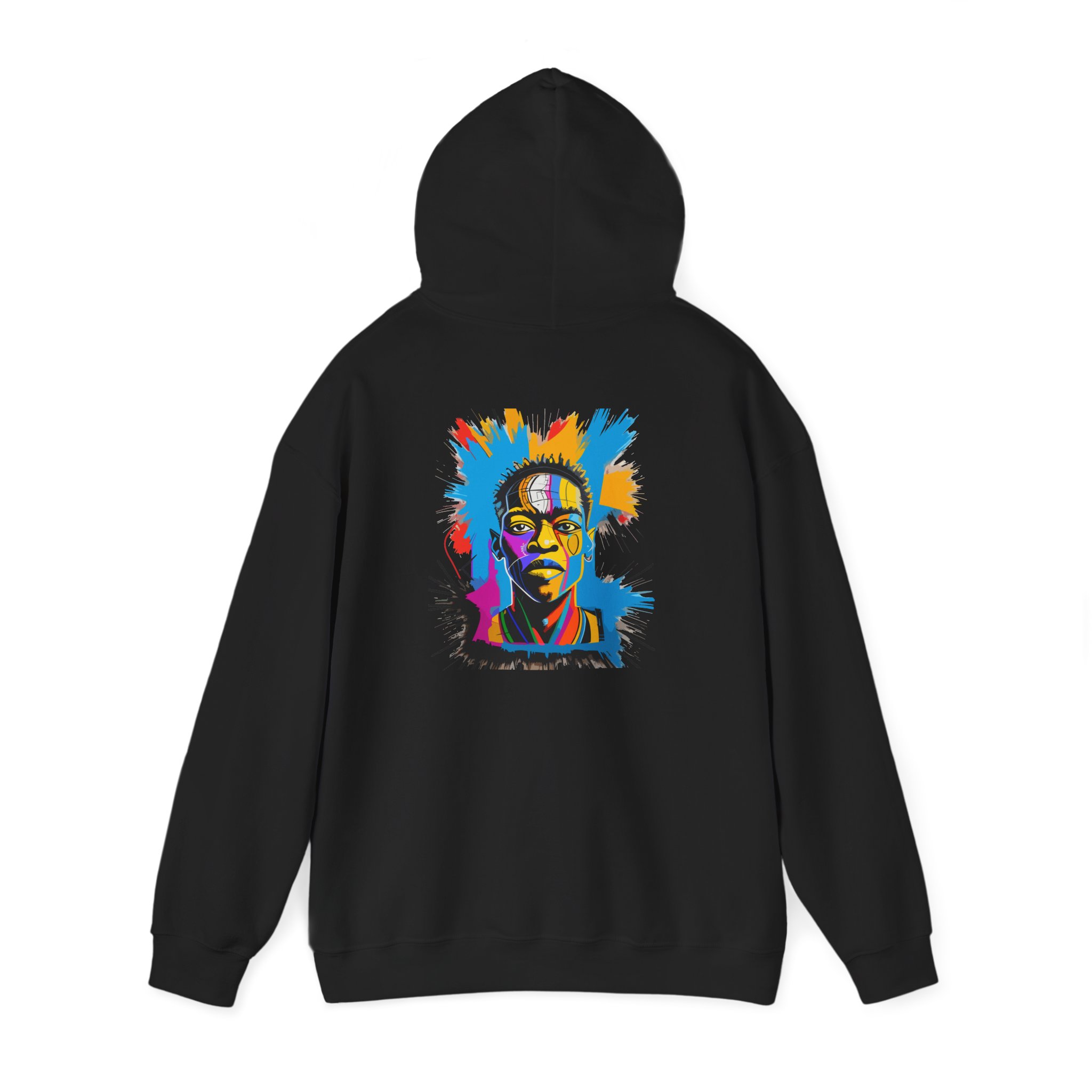 Color Block Face Graphic Hoodie