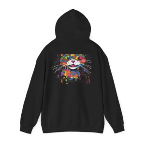 stripe cat face hoodie product photo 3