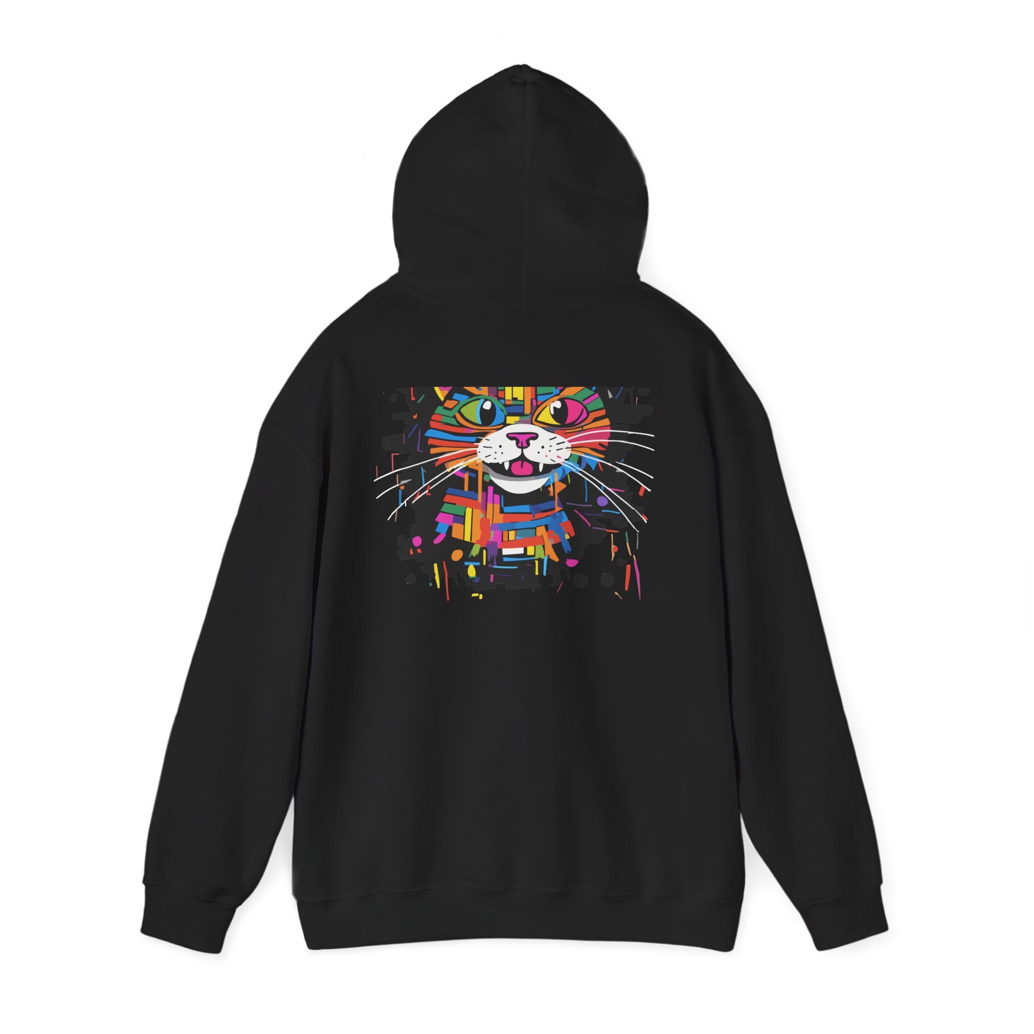 stripe cat face hoodie product photo 3